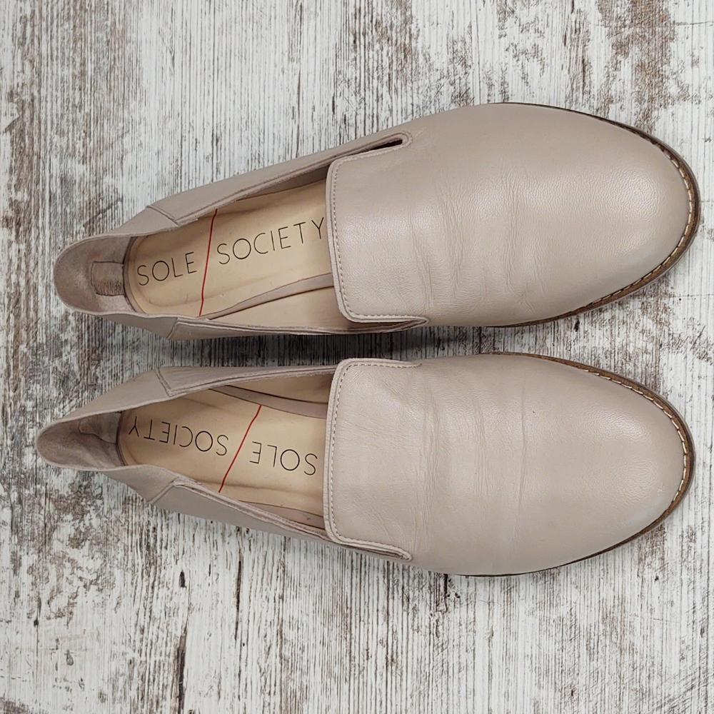 š„Sole Society Stone Tan Goat Leather Jameson Loafer - Picture 6 of 16